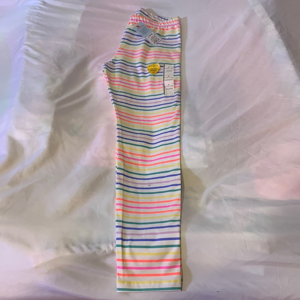 Cat &Jack multi colored striped leggings.  Large 10-12